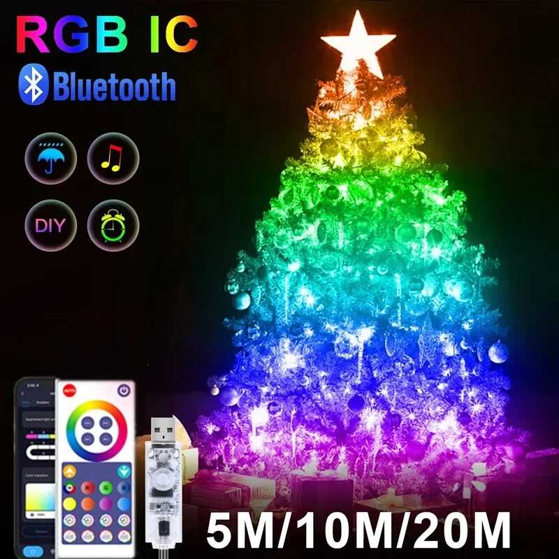 🎄LUCES NAVIDEÑAS LED RGB-CON TRES CONTROLES!!🎄