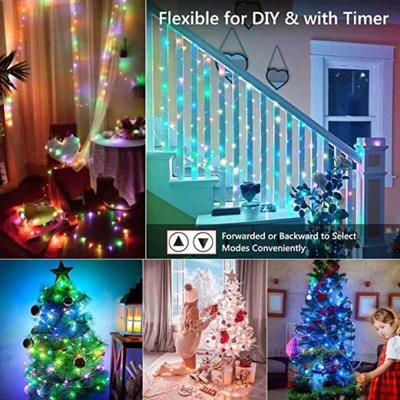 🎄LUCES NAVIDEÑAS LED RGB-CON TRES CONTROLES!!🎄